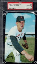 1970 TOPPS SUPER BASEBALL #6 LARRY DIERKER PSA 8
