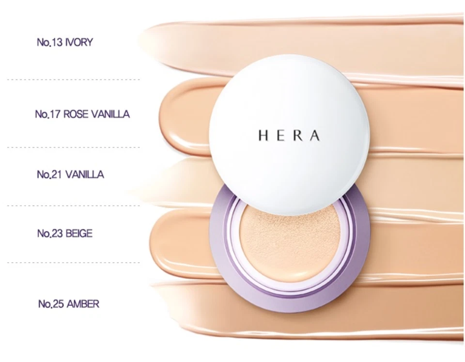 [Hera] UV Mist Cushion Cover C21 Vanilla / 15g+Refill 15g / Amore Korea-Beauty - Image 4 of 4