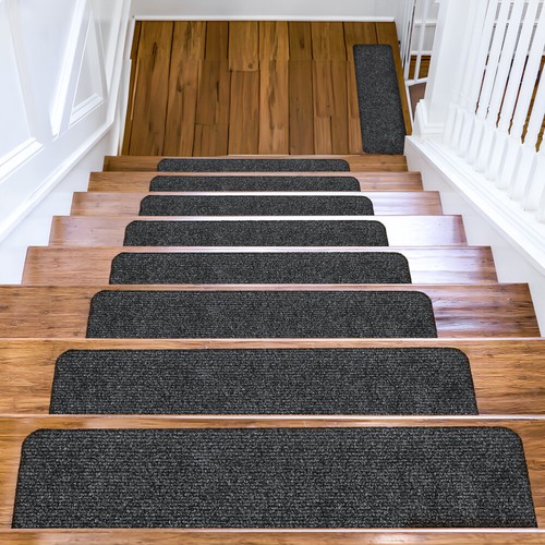 15Pcs Carpet Stair Treads NON-SLIP MACHINE WASHABLE Mats/Rugs 76*20cm/55*20cm - Picture 2 of 21