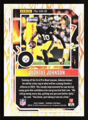 2022 Panini Phoenix Diontae Johnson Hot Routes Red Prizm