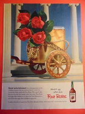 1952 FOUR ROSES WHISKEY photo art print ad