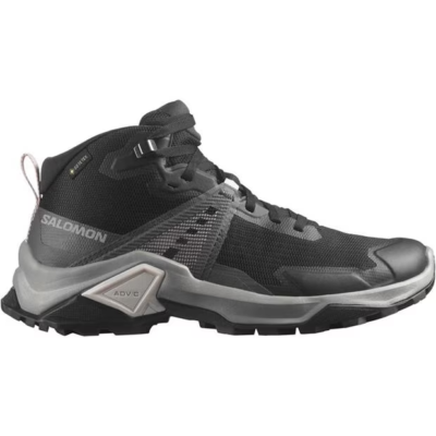 SALOMON Womens Black & Grey X Raise 2 Mid GORE-TEX Hiking SALOMON Womens Black & Grey X Raise 2 Mid GORE-TEX Hiking