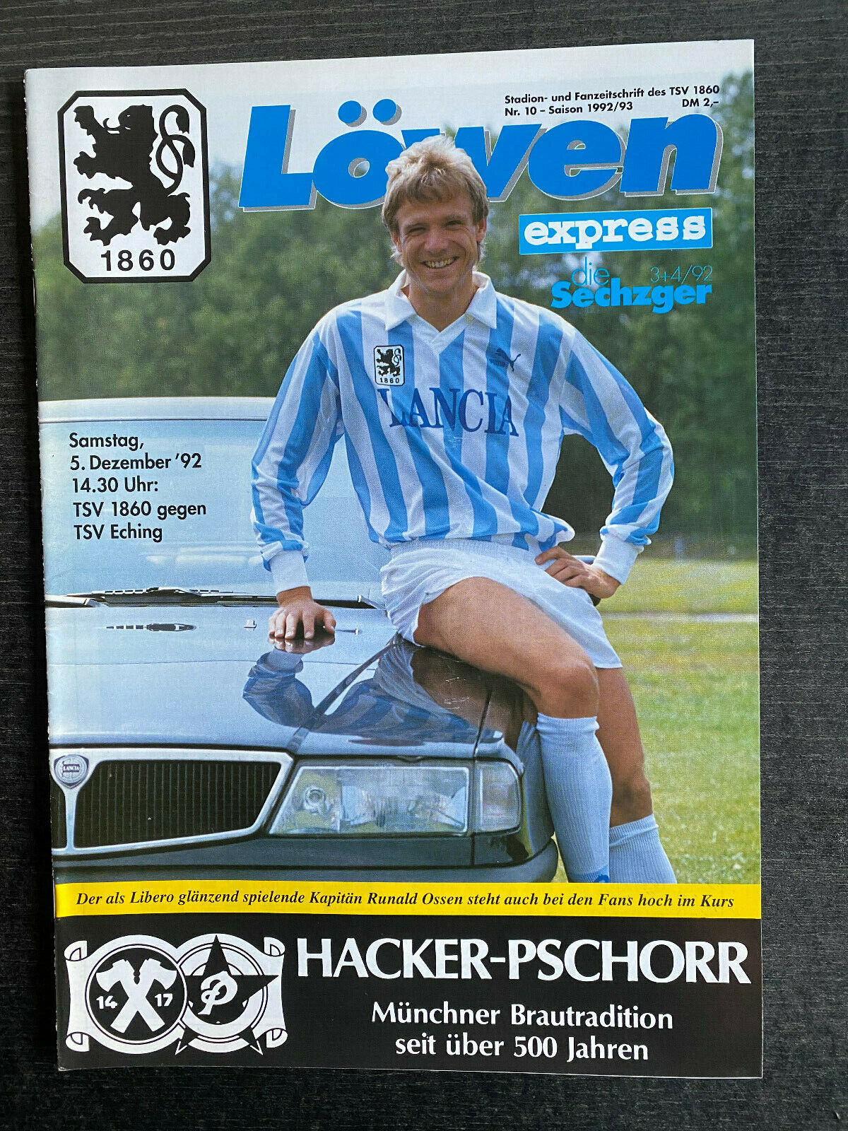 Bavaria League 92/93 1860 München - FC Memmingen, 13.03.1993 - Die Blue