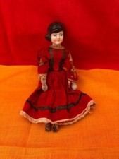Antique Doll with Wooden Porcelain Head/Wooden Arms and Legs