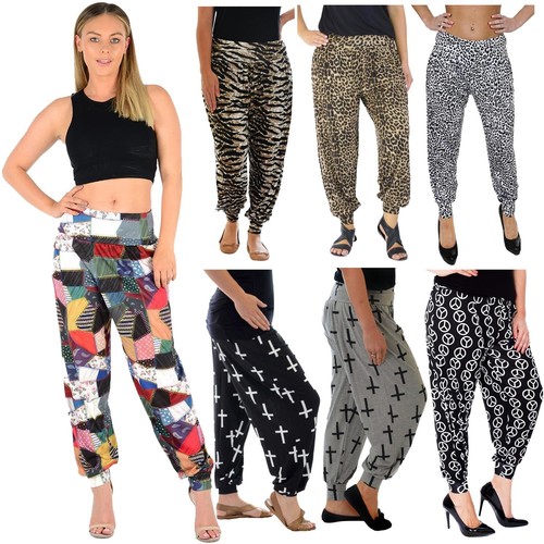 Ankle Cuff Harem Trousers Pants 