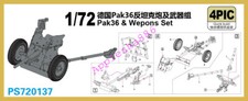 S-model PS720137 1/72 Scale Pak36 & Wepons Set