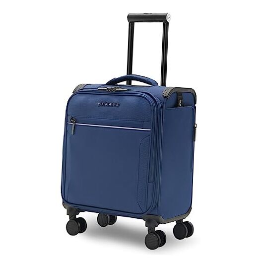Toledo Carry On Luggage Softside Suitcase with Spinner Carry-On 15-Inch Navy-image