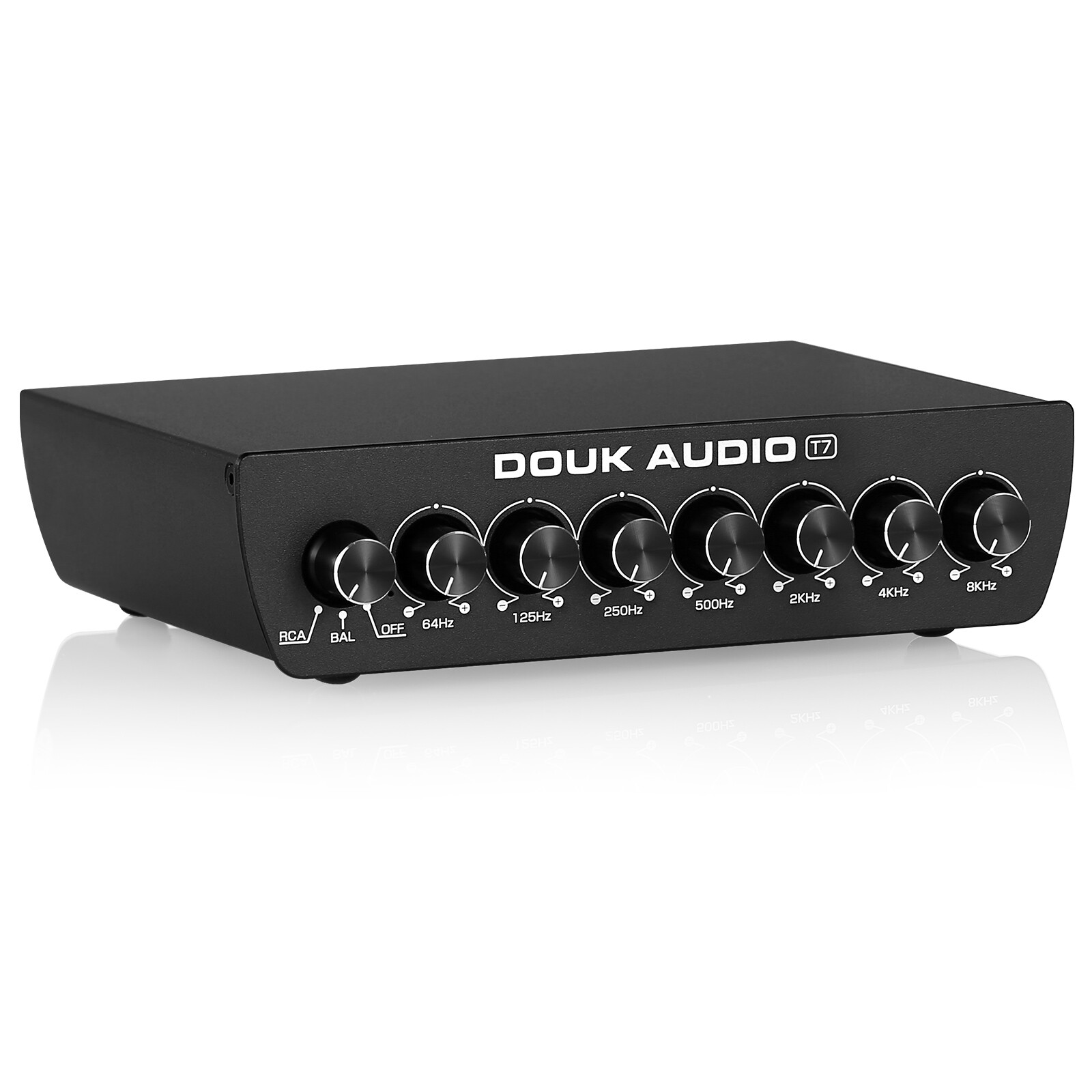 Douk Audio T7 7-Band Audio Equalizer Preamp Balanced XLR / R