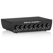 Douk Audio T7 7-Band Audio Equalizer Preamp Balanced XLR / RCA Pre-Amplifier