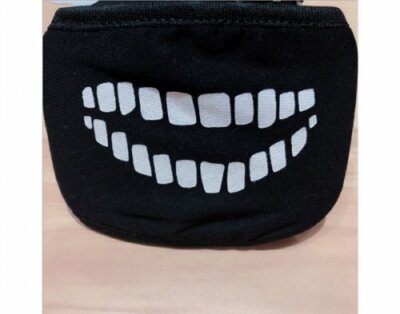Funny Face Mask Mund Nasen Maske Manga Anime Style Behelfs-Gesichtsmaske Zähne