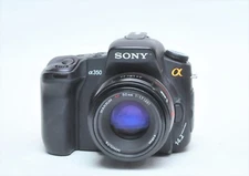 Sony Alpha a350 14.2MP DSLR Camera with Minolta 50mm F1.7 AF Lens Kit