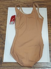 New   Capezio   TB142 Beige Tank Dance Leotard Small