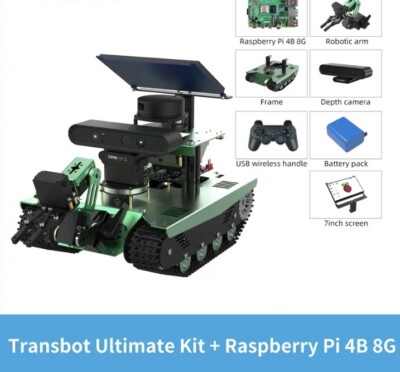 AGV ROS Tank Car Robotic Arm Ultimate Kit Raspberry Pi 4B V10 Programming UGV