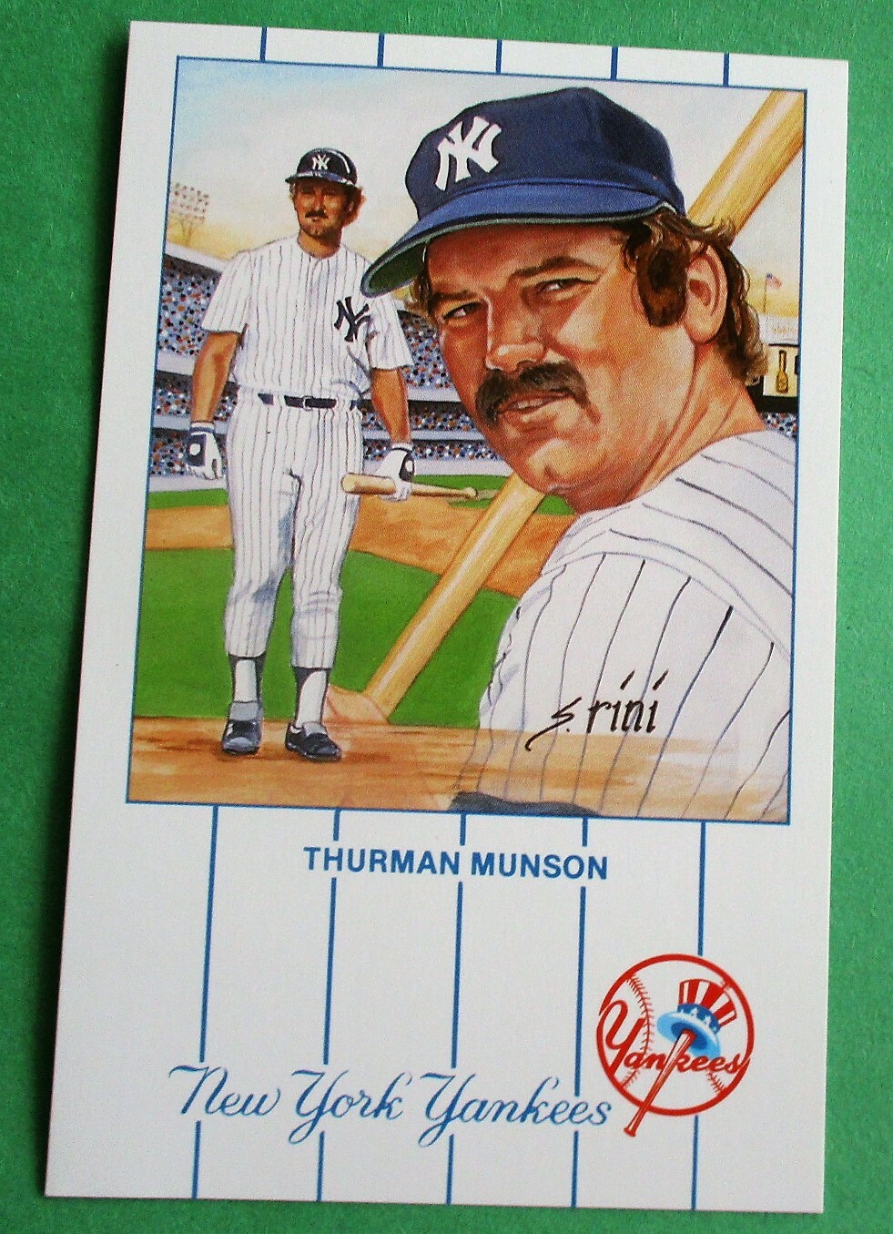 Thurman Munson New York Yankees (From Original Artwork) New Postcard Card  #9 | eBay