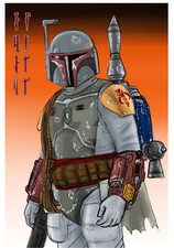 SW Boba Fett Weatherproof Anime Sticker 6" Car Decal D6