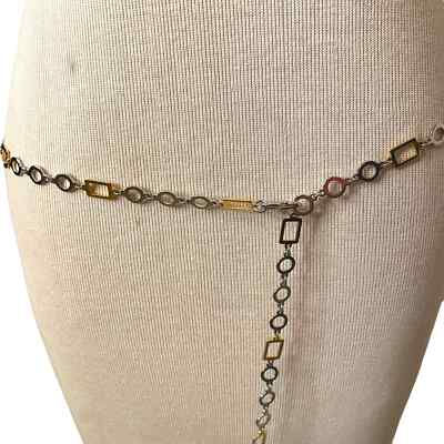 Liz Claiborne Vintage Gold and Silver Tone Geometric Chain  display picture 1