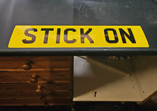 STICK ON VINYL NUMBER PLATE STYLE  for Show Plate DIY Off Roader caravan trailer