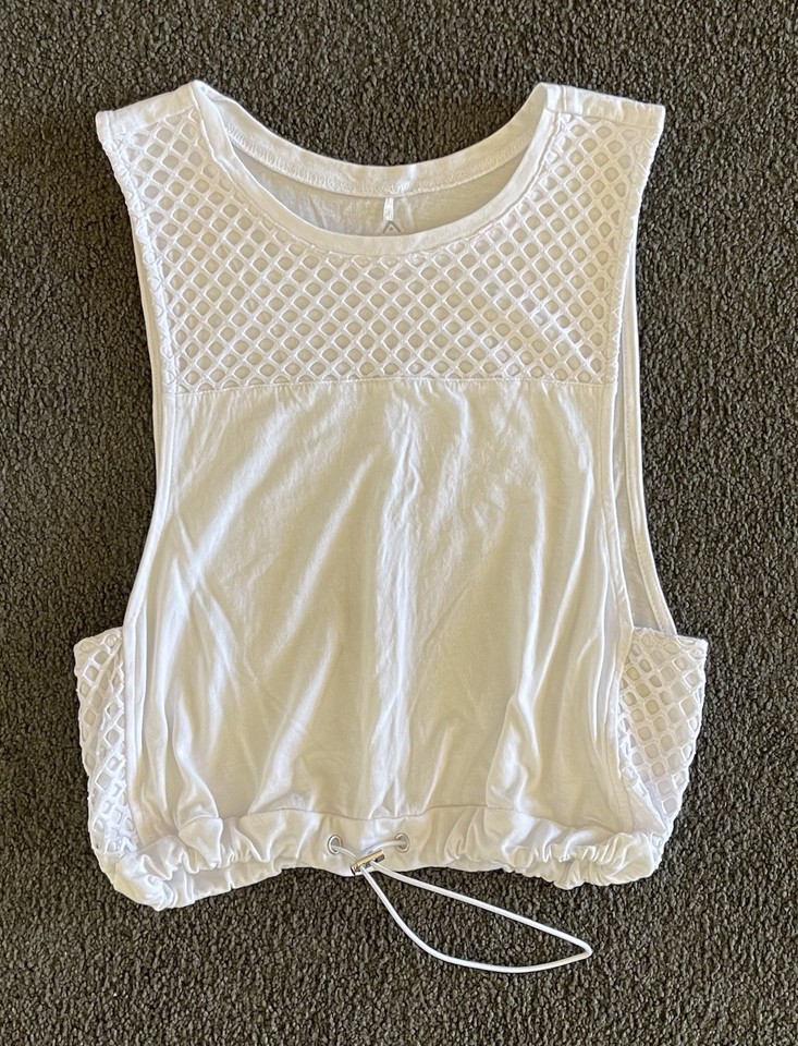 Rockwear Sleeveless Mesh Panel Workout Top Size 4 Excellent Condition 