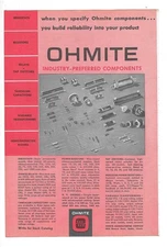 Ohmite Radio Transmitting Parts & Components 1964 Vintage Print Advertisement