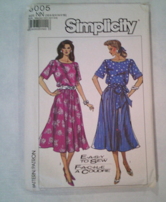 Vintage Easy to Sew Simplicity  Dress Pattern 8005 size 10-16
