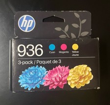 New HP 936 3-pack 6C3Z3LN Yellow, Cyan and Magenta Ink Cartridges