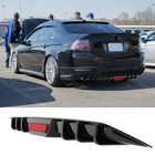 For Acura TL 2004-2008 Glossy Black Rear Bumper Diffuser Lip w/ LED Tail Light