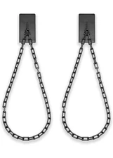 BlastHomeȬ Luxury Chain Tiebacks;  Matte Graphite Electroplated Finish