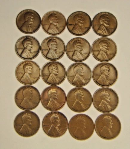 20-1909 VDB Lincoln Wheat Cents Fine or Better Condition