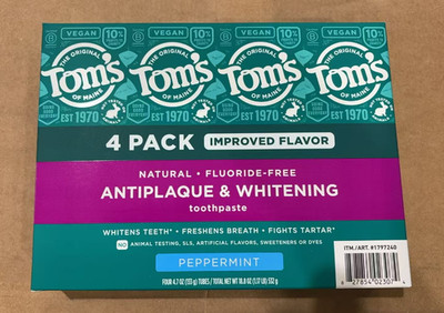 Tom's Of Maine Antiplaque & Whitening Toothpaste-4 Pack (4.7oz Each)