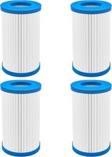 4x Type A/C Pool Filter Cartridge Fits Intex Pool Pump, Easy Set, Summer Escapes