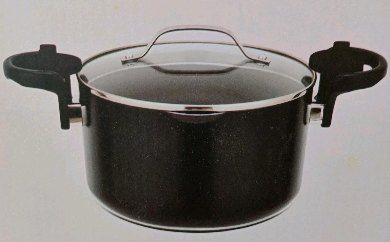 EATEX Pasta Pot with Strainer Lid - 5 Quart Multipurpose 5 Quarts, Black