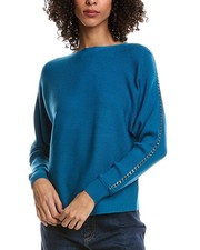 T Tahari Chain Trim Dolman Sweater Women's
