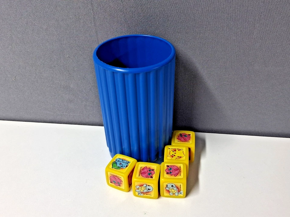 1999 Pokemon Yahtzee Jr. Milton Bradley - Replacement DICE and Cup Only - Image 4 of 4