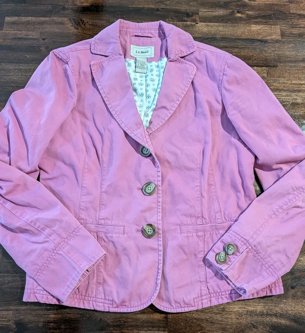 LL Bean Pink Blazer Barn Coat Size 4 Vintage Cottage Fairy Core Chore Women's