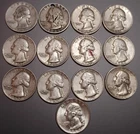 1939-1964 US Quarter 90% Silver Lot of 13 T331