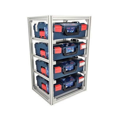 FixRack 4f Profi Regal für L-BOXX Sortimo & Werkzeugkoffersysteme - auch als DIY