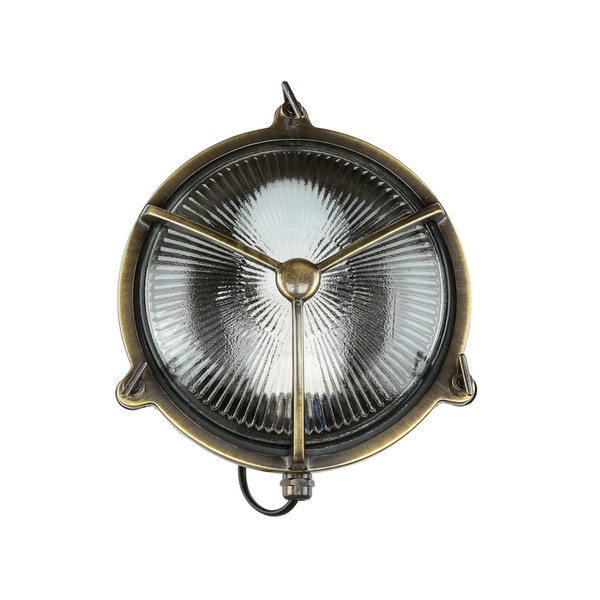Premium AußEnleuchte Glas Messing IP64 Maritim Bullauge Haus Wand Lampe-image