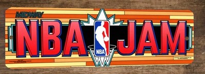 4x12 NBA Jam Basketball Classic Arcade Video Game Marquee Banner Metal Wall Sign