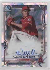 2021 Bowman Chrome Prospects Atomic Refractor 83/100 William Holmes Auto 0c6