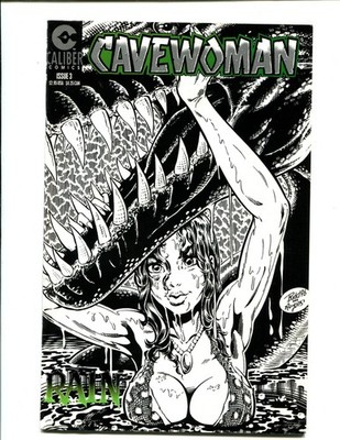 Cavewoman: Rain #3 - BUDD ROOT B+W COVER! (9.0/9.2) 1996