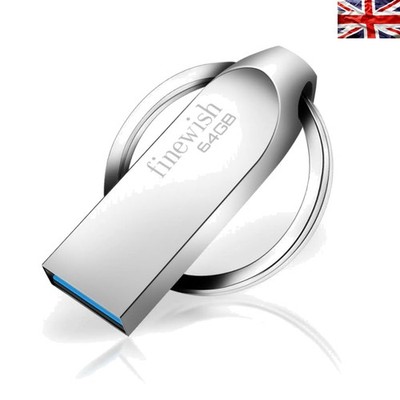 64GB USB 3.0-Flash-Laufwerk - Wasserdichter Metall-Speicherstick für schnelle Datenübertragung