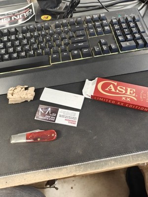 CASE XX 12214 XXXVII Old Red Jigged Bone Handle 2 Blade Barlow Knife/Knives