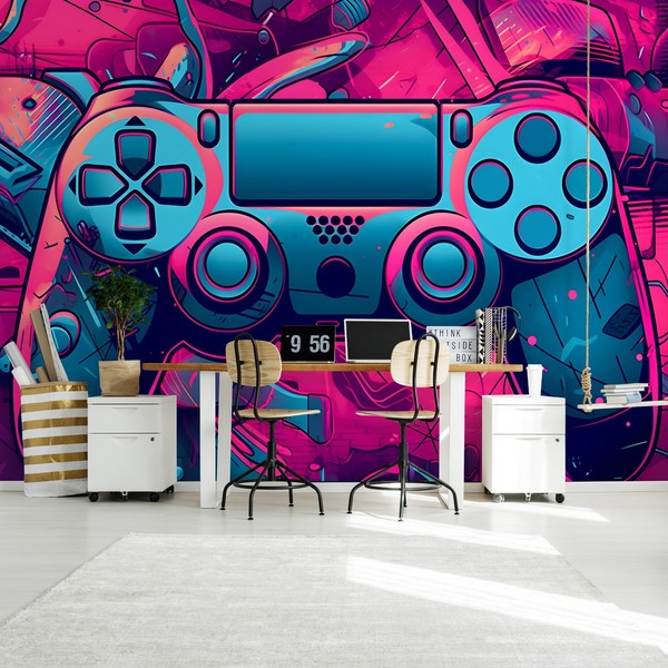 312X219Cm Nicht Gewebt Tapete Wandsticker FüR Kinder Schlafzimmer Gaming Pad-image