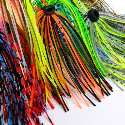 Bass Spinner Baits Kit – 30 Silicone Jigs, Couleurs Variées, Souples, Résistants – Pour Pêche Au Bar, Carnassiers