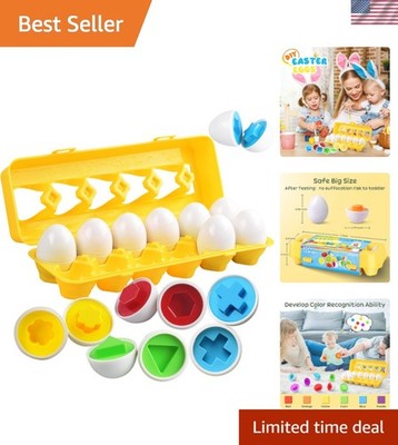 Montessori Easter Eggs - 12 Colorful Educational Toys for Fine Motor Skills