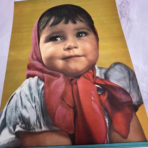 Monina Little Girl - Retro Mexikanische Kunst 11,5x14,5" Kunstdruck V22