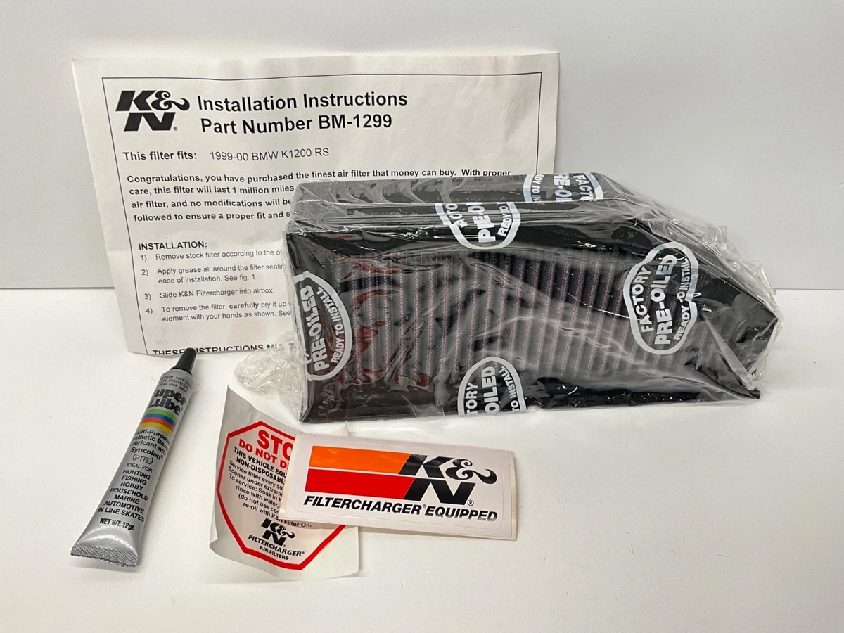 K&N Vervangingsluchtfilter - Compatibel Met BMW K1200R/K1200S (2005-2010), Wasbaar En Herbruikbaar