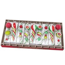 Holiday Splendor 4" Shape Icicles Set of 9