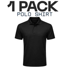Mens Polo Shirts Pique Short Sleeve Regular Fit Premium Work Casual Plain Top