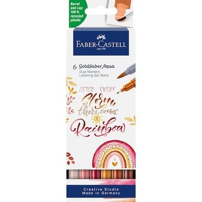 Faber-Castell Goldfaber Aqua Dual Tip Marker Stifte 6 Stück - Boho